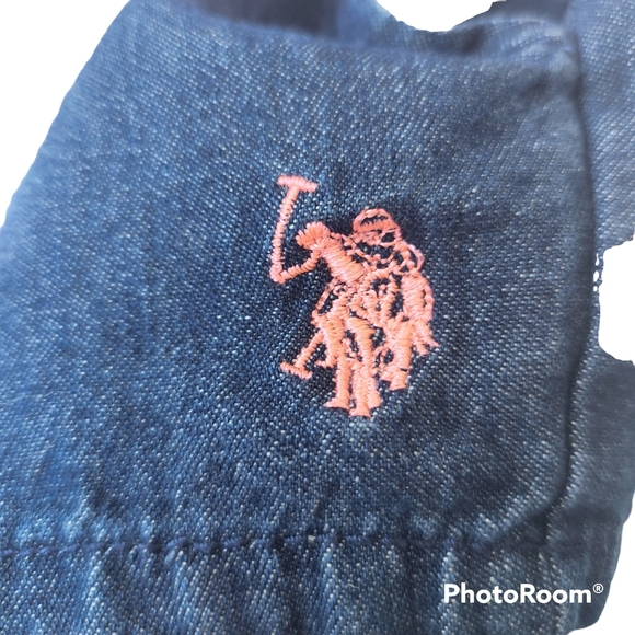 Girls U.S. Polo Assoc Romper-Denim Shorts & Southwest Print Sleeveless Top 3T - Picture 9 of 12